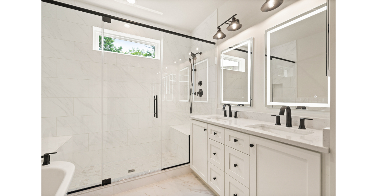 Spa Showers and Freestanding Tubs in Elegantly Designed Baths